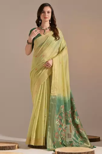 Woven Design Zari Pure Cotton Muga Saree