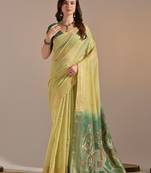 Woven Design Zari Pure Cotton Muga Saree