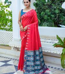Ethnic Motifs Phulkari Tussar Saree