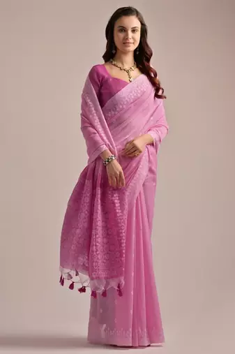 Woven Design Zari Pure Cotton Muga Saree