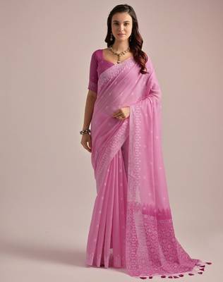 Woven Design Zari Pure Cotton Muga Saree 2
