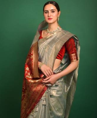 Woven Design Zari Patola Saree 3