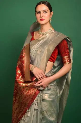 Woven Design Zari Patola Saree