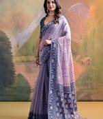 Woven Design Zari Pure Cotton Muga Saree