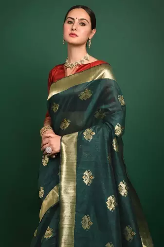 Ethnic Motifs Zari Woven Patola Saree