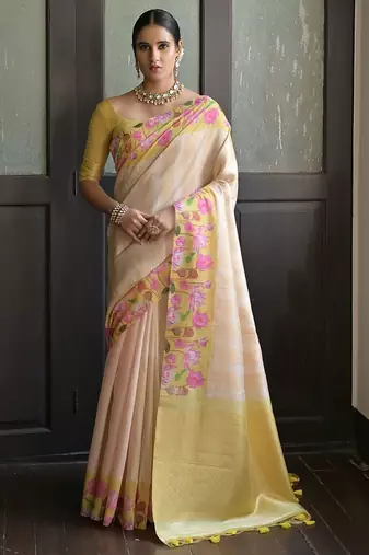 Ethnic Motifs Woven Design Banarasi Saree