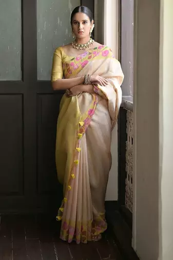 Ethnic Motifs Woven Design Banarasi Saree