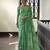 Geometric Embroidered Pure Linen Pochampally Saree