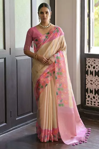 Ethnic Motifs Woven Design Banarasi Saree
