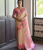 Ethnic Motifs Woven Design Banarasi Saree