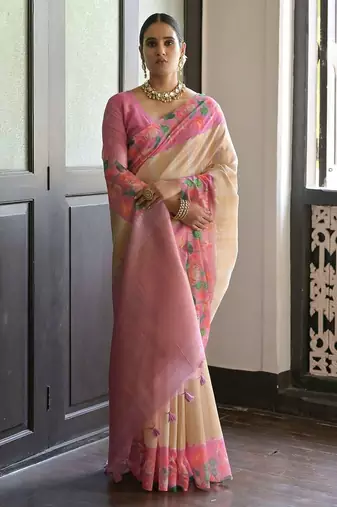 Ethnic Motifs Woven Design Banarasi Saree