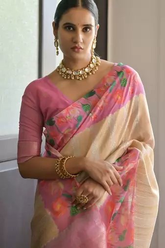 Ethnic Motifs Woven Design Banarasi Saree
