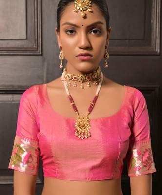 Ethnic Motifs Woven Design Zari Art Silk Paithani Saree 4