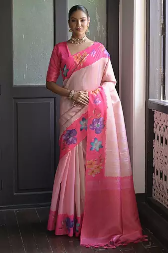 Leheriya Printed Banarasi Saree