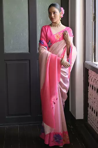 Leheriya Printed Banarasi Saree