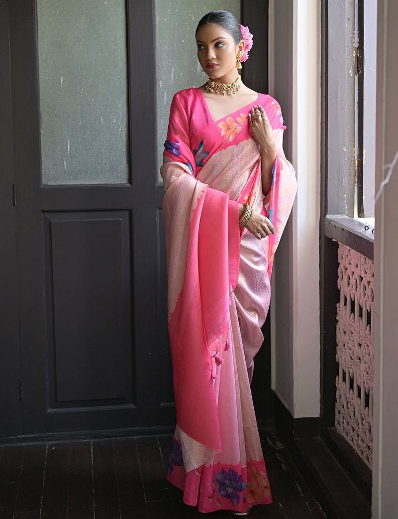 Leheriya Printed Banarasi Saree