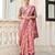 Floral Printed Woven Design Zari Tussar Saree