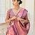 Floral Printed Woven Design Zari Tussar Saree