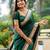 Striped Woven Design Zari Bhagalpuri Saree