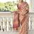 Floral Printed Woven Design Zari Tussar Saree