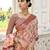 Floral Printed Woven Design Zari Tussar Saree