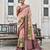 Floral Printed Zari Tussar Saree