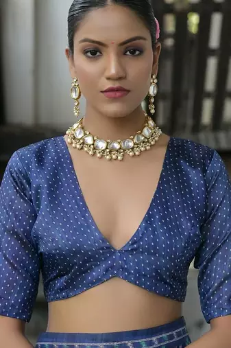 Geometric Printed Tussar Saree