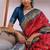 Floral Zari Tussar Saree With Tassels