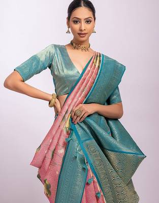 Kalamkari Zari Tussar Saree 3