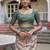 Floral Printed Zari Tussar Saree With Tassels