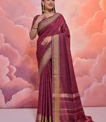 Woven Design Zari Pure Cotton Bandhani Saree