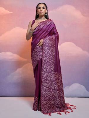 Kalamkari Woven Design Bhagalpuri Saree 1