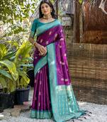 Woven Design Ethnic Motifs Zari Tussar Saree