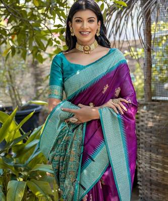 Woven Design Ethnic Motifs Zari Tussar Saree 2