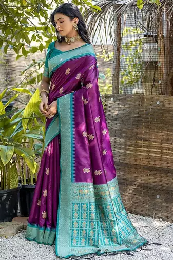 Woven Design Ethnic Motifs Zari Tussar Saree