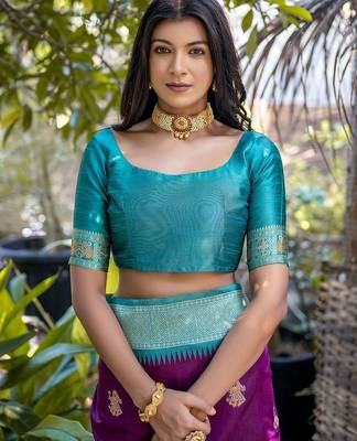 Woven Design Ethnic Motifs Zari Tussar Saree 4