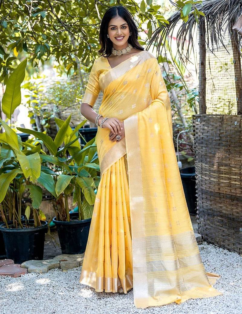 Woven Design Ethnic Motifs Zari Pure Cotton Taant Saree