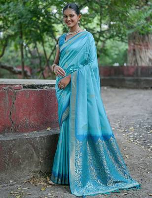Ethnic Motifs Woven Design Zari Banarasi Saree 2