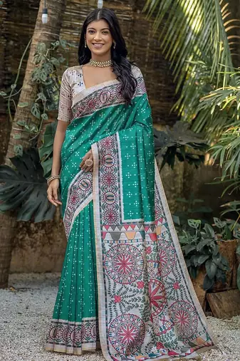 Woven Design Ethnic Motifs Zari Tussar Saree With Tassels