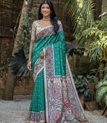 Woven Design Ethnic Motifs Zari Tussar Saree With Tassels