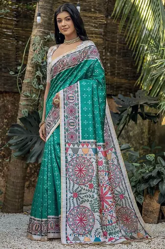 Woven Design Ethnic Motifs Zari Tussar Saree With Tassels