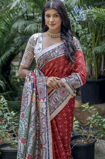Zari Silk Cotton Tussar Saree