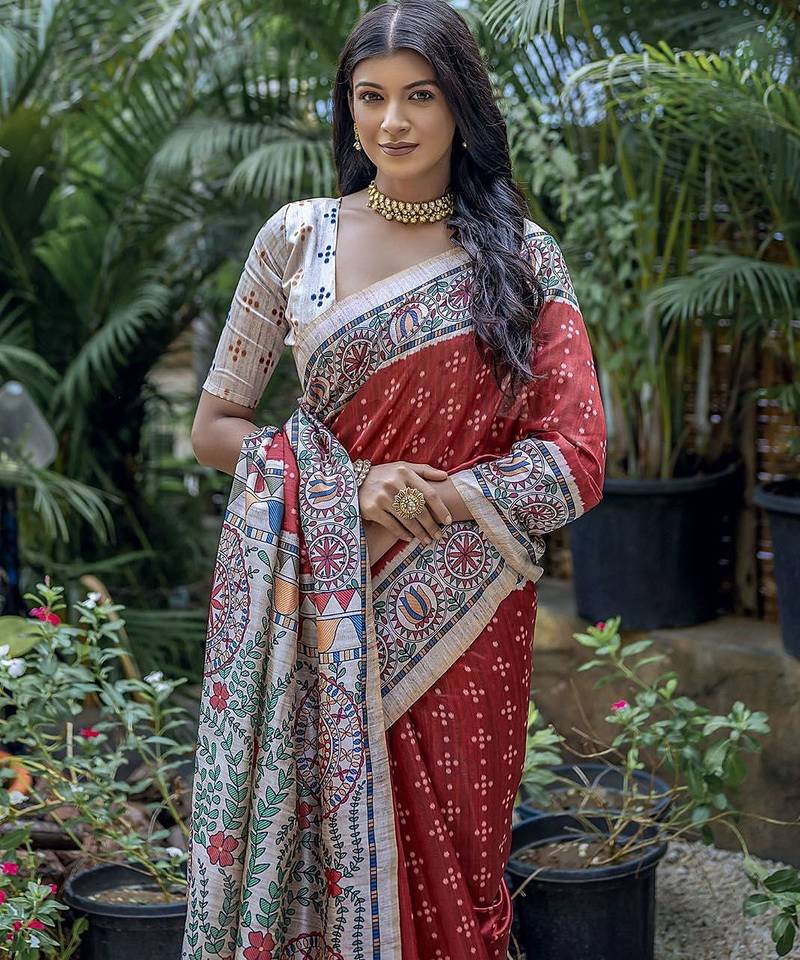 Zari Silk Cotton Tussar Saree