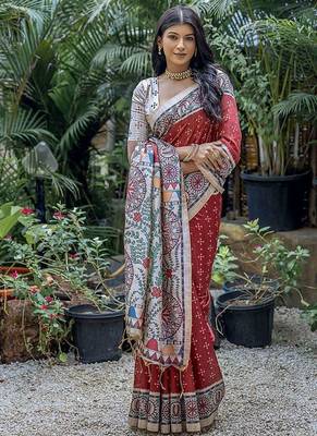 Zari Silk Cotton Tussar Saree 3