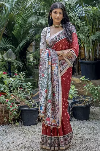 Zari Silk Cotton Tussar Saree