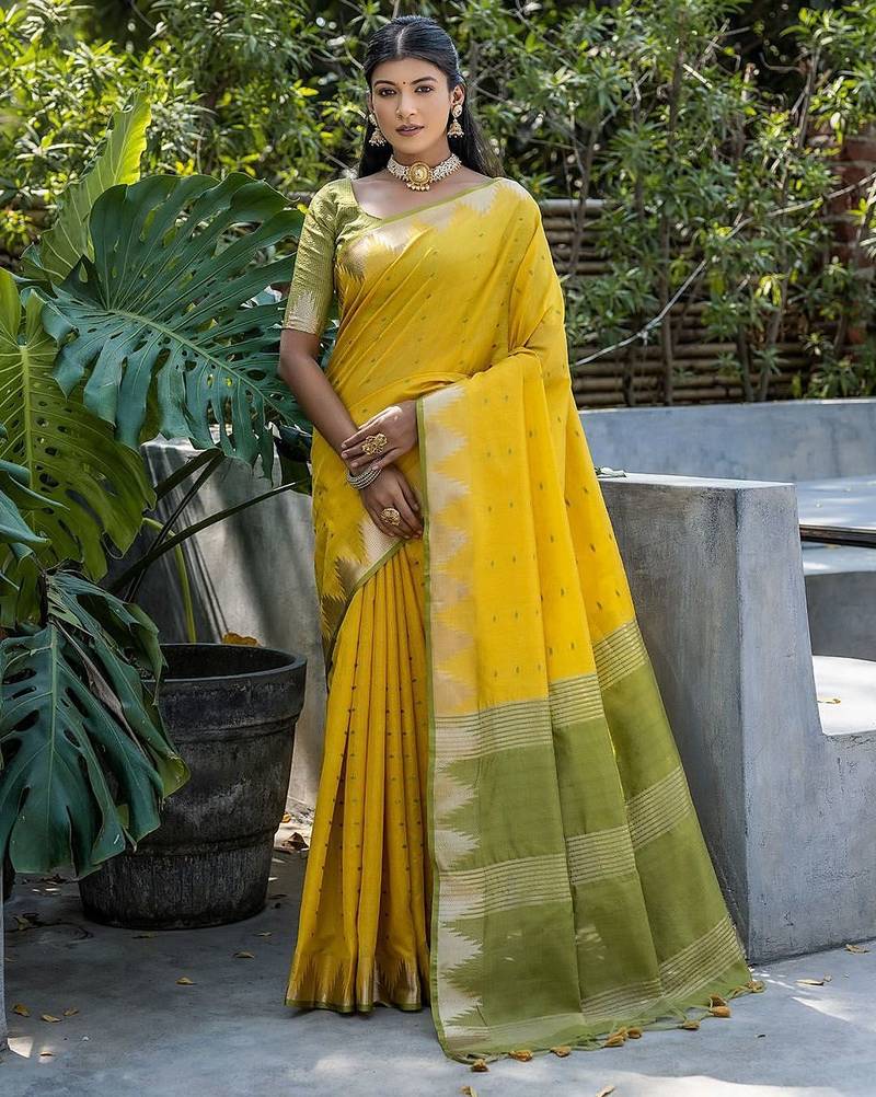 Woven Design Zari Bhagalpuri Saree