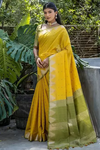Woven Design Zari Bhagalpuri Saree