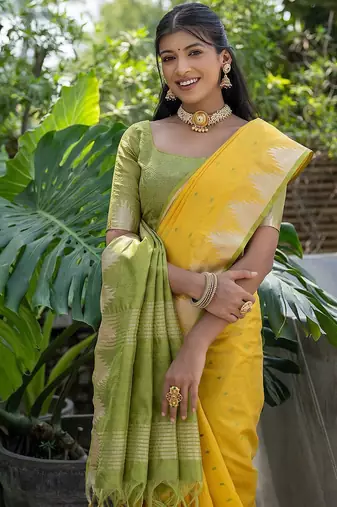 Woven Design Zari Bhagalpuri Saree