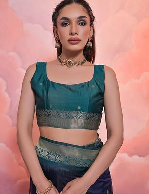 Ethnic Motifs Woven Design Zari Banarasi Saree 4