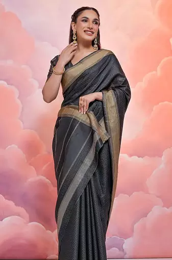 Woven Design Zari Pure Cotton Bandhani Saree